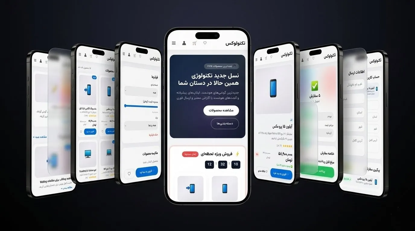 نسخه موبایل فروشگاه